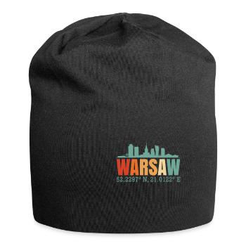 Pologne Varsovie Skyline - Bonnet en jersey - noir - Devant