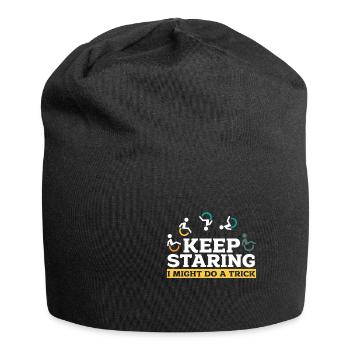 Rollstuhl - Jersey-Beanie - Schwarz - Vorne
