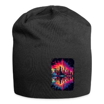 New York - Jersey-Beanie - Schwarz - Vorne