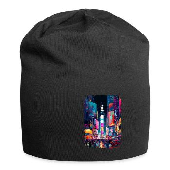 New York - Jersey-Beanie - Schwarz - Vorne