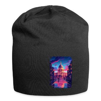 London - Jersey-Beanie - Schwarz - Vorne