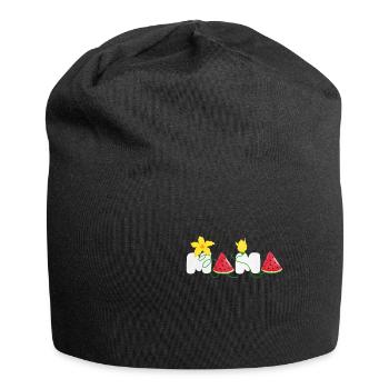 Wassermelone - Jersey-Beanie - Schwarz - Vorne