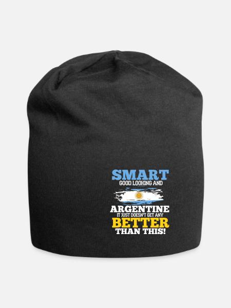 Argentinien - Jersey-Beanie - Schwarz