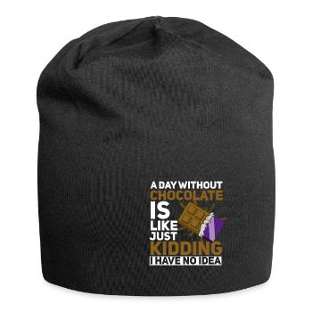 Schokolade - Jersey-Beanie - Schwarz - Vorne