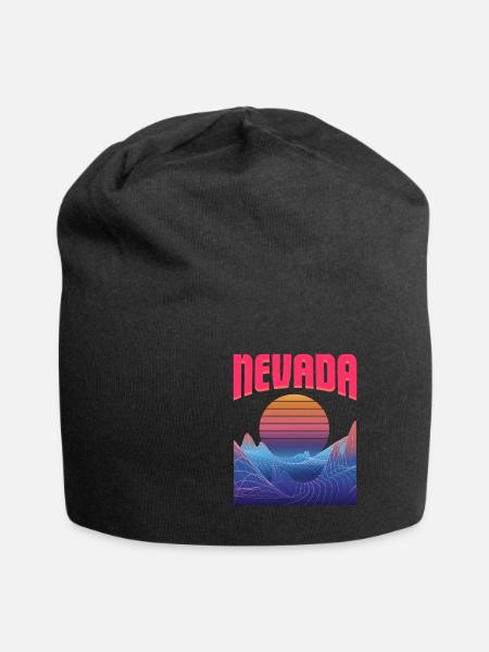 Nevada - Jersey-Beanie - Schwarz