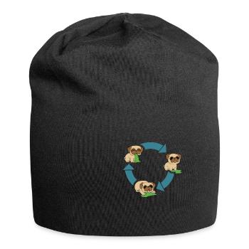 Mops Umweltschutz - Jersey-Beanie - Schwarz - Vorne