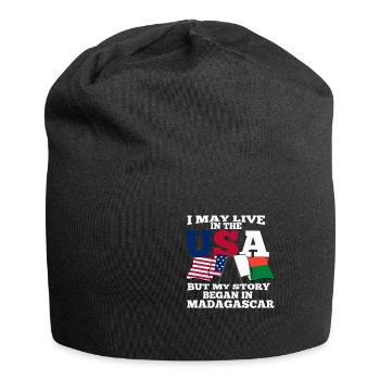 Madagaskar - Jersey-Beanie - Schwarz - Vorne