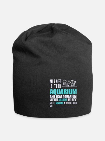 Aquarium Fisch Geschenk - Jersey-Beanie - Schwarz