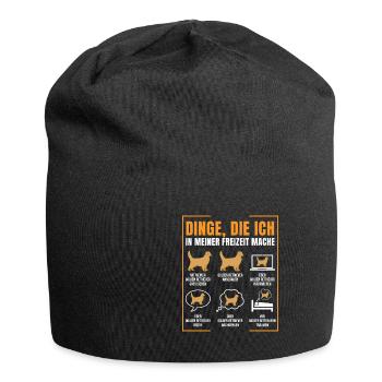 Golden Retriever - Jersey-Beanie - Schwarz - Vorne