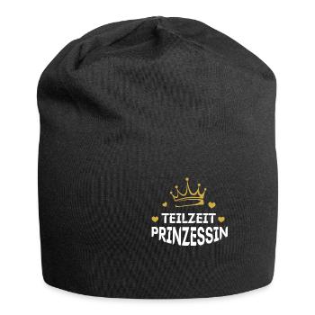 Teilzeit Prinzessin - Jersey-Beanie - Schwarz - Vorne