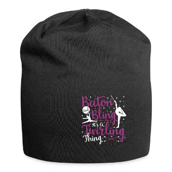 Bâton Twirling Bâton Twirler cadeau - Bonnet en jersey - noir - Devant