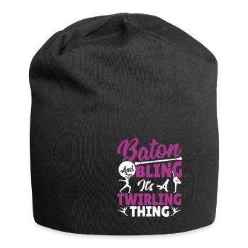 Bâton Twirling Bâton Twirler cadeau - Bonnet en jersey - noir - Devant