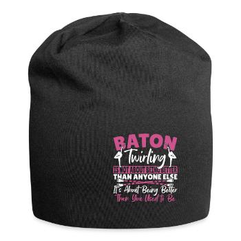 Bâton Twirling Bâton Twirler cadeau - Bonnet en jersey - noir - Devant