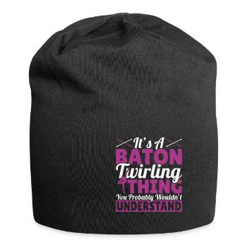 Bâton Twirling Bâton Twirler cadeau - Bonnet en jersey - noir - Devant