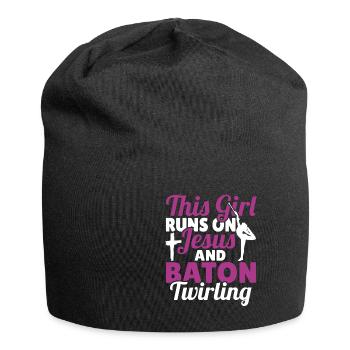 Bâton Twirling Bâton Twirler cadeau - Bonnet en jersey - noir - Devant