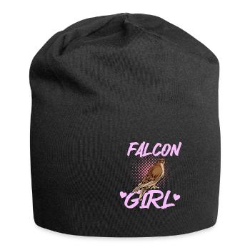 Falconry Ornithology Gift - Jersey Beanie - black - Front