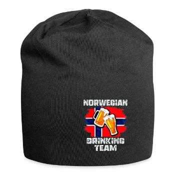Équipe de beuverie de Norvège - Bonnet en jersey - noir - Devant