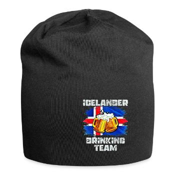 Équipe de beuverie d’Islande - Bonnet en jersey - noir - Devant