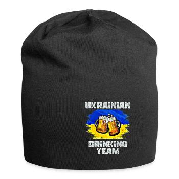 Équipe de beuverie d’Ukraine - Bonnet en jersey - noir - Devant