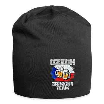 Équipe de beuverie de la République tchèque - Bonnet en jersey - noir - Devant