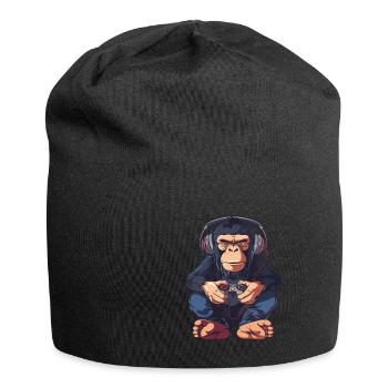 Chimpanzee Video Game - Jersey Beanie - black - Front