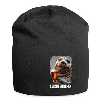 Delicious Beer Sea Lion - Jersey Beanie - black - Front