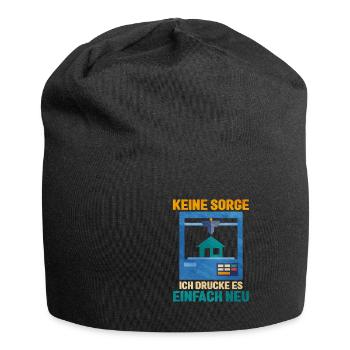 3D Printing - Jersey Beanie - black - Front