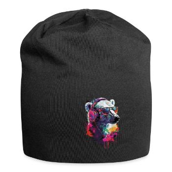 Polar Bär - Jersey-Beanie - Schwarz - Vorne