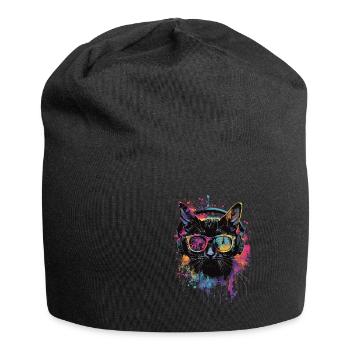 Chat noir - Bonnet en jersey - noir - Devant
