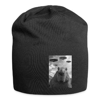 Ufo Selfie Capybara - Jersey-Beanie - Schwarz - Vorne