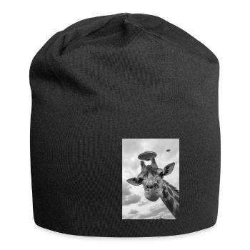 Ufo Selfie Giraffe - Jersey-Beanie - Schwarz - Vorne