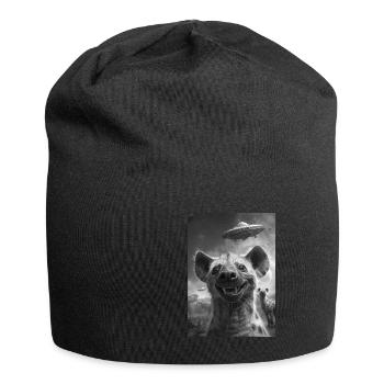 Ufo Selfie Hyäne - Jersey-Beanie - Schwarz - Vorne