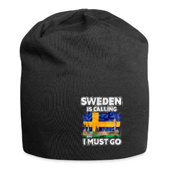 Schweden - Jersey-Beanie - Schwarz - Vorne