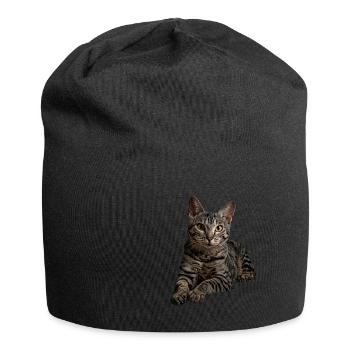 Egyptian Mau - Jersey-Beanie - Schwarz - Vorne