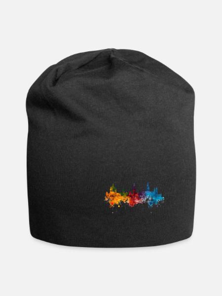 Braunschweig - Jersey-Beanie - Schwarz