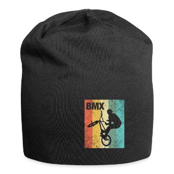 Vintage BMX bike stunt race gift - Jersey Beanie - black - Front
