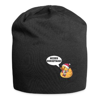 Merry Christmas Duck Holidays gift - Jersey Beanie - black - Front