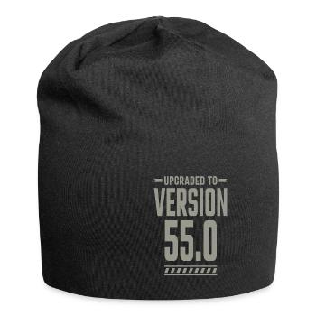 55 Jahre altes Geburtstagsgeschenk - Jersey-Beanie - Schwarz - Vorne