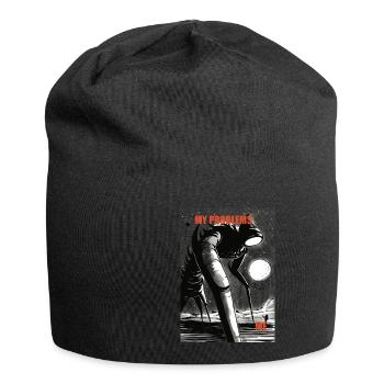 Lustiges Meme Tshirt Sarkasmus Humor - Jersey-Beanie - Schwarz - Vorne
