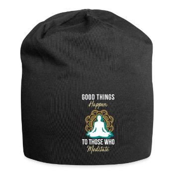 Meditation, Zen Yoga and Pilates - Jersey Beanie - black - Front