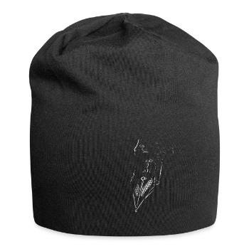 Stylo / blanc / blanc / écrire - Bonnet en jersey - noir - Devant