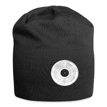 Disque blanc / blanc - Bonnet en jersey - noir - Devant