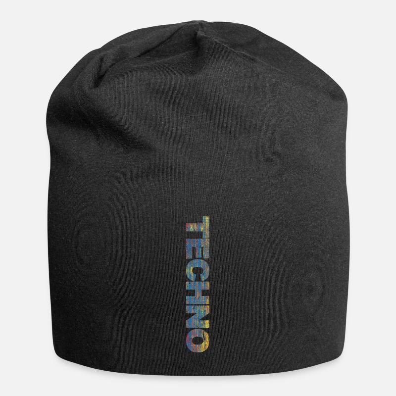 Hard Techno | Dark Techno | Acid Techno - Jersey-Beanie - Schwarz