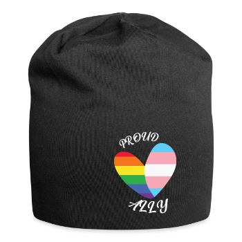 LBGT Flag Gay Pride Human Vintage Rainbow - Jersey Beanie - black - Front