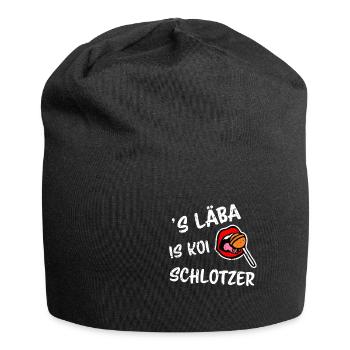 koi Schlotzer funny Swabian saying - Jersey Beanie - black - Front