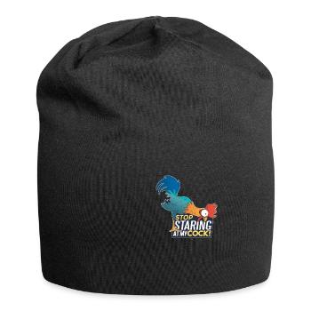 Stop staring at my cock! Funny pun, humor - Jersey Beanie - black - Front
