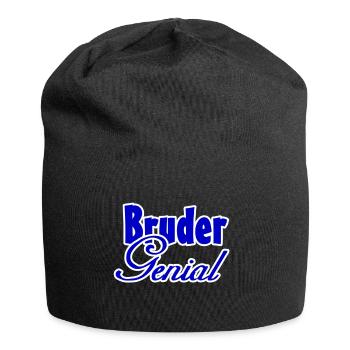 Bruder Genial Geschenk - Jersey-Beanie - Schwarz - Vorne