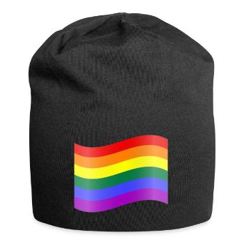 Rainbow Flag - Jersey Beanie - black - Front