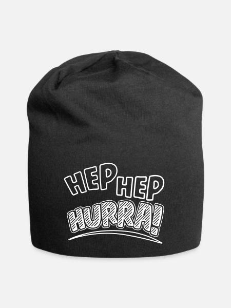 HEP HEP HURRA! - Geschenk - Jersey-Beanie - Schwarz