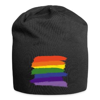 Brosses à peinture arc-en-ciel - Bonnet en jersey - noir - Devant